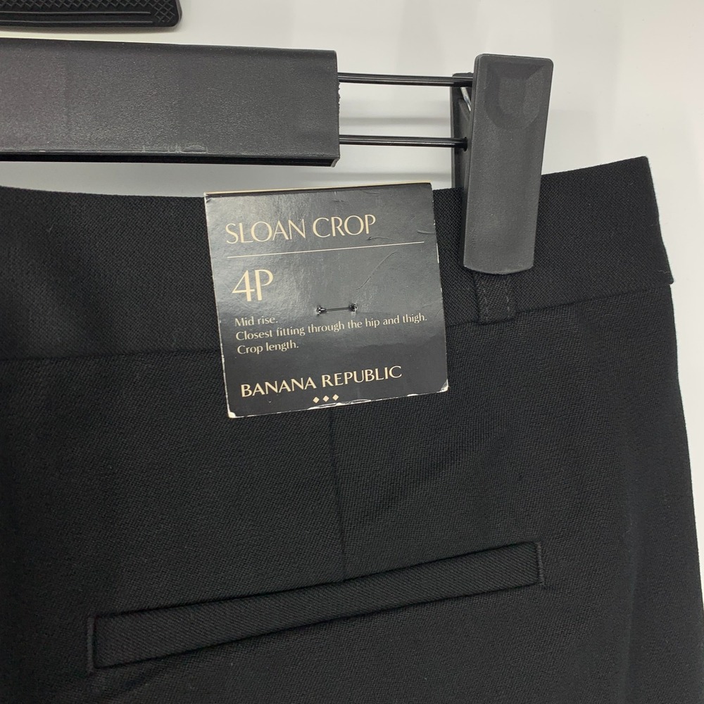 Banana Republic Pants Womens Size 4 Petite Sloan Crop Black Mid Rise NWT - Picture 10 of 11